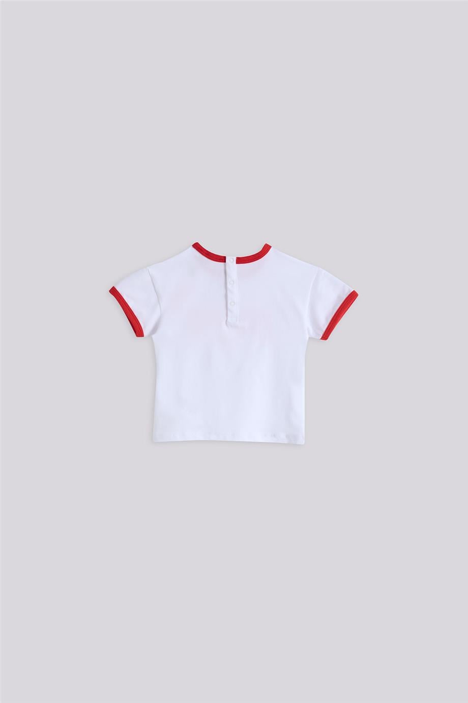 GB Baby Basic Erkek Bebek Kırmızı Şort ve Tişört Takımı görsel 3