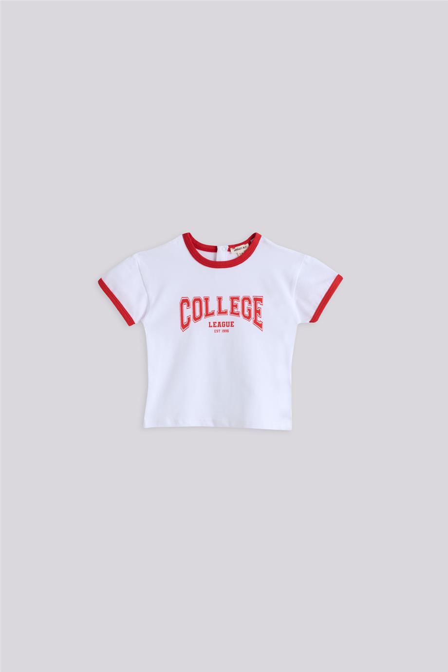 GB Baby Basic Erkek Bebek Kırmızı Şort ve Tişört Takımı görsel 2