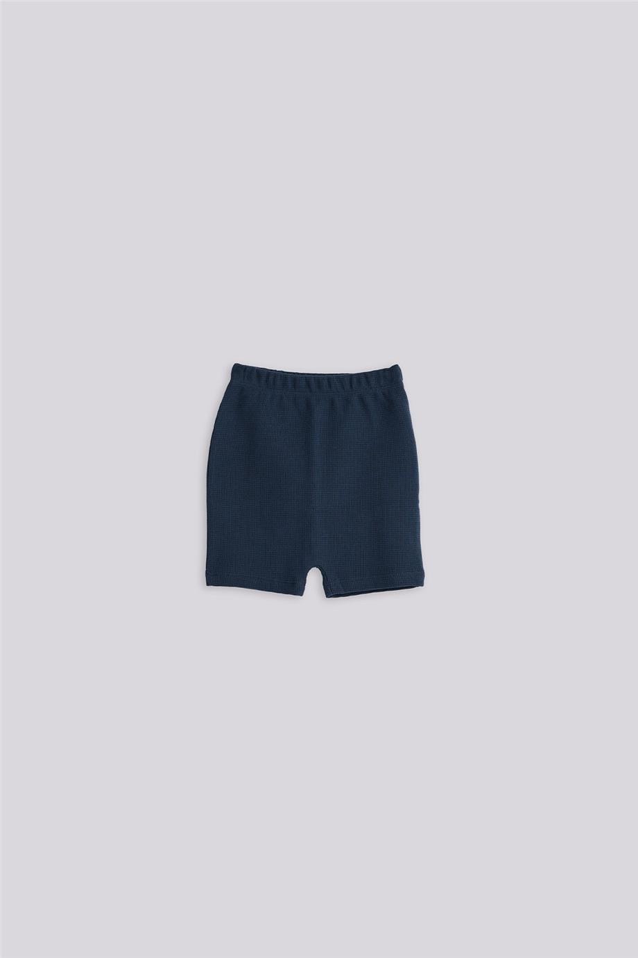 GB Baby Basic Erkek Bebek Lacivert Body ve Şort Takımı görsel 5