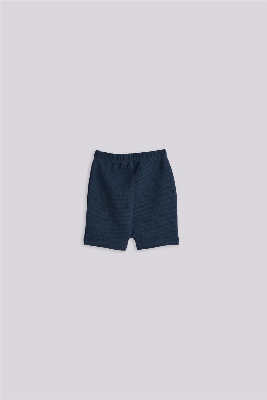 GB Baby Basic Erkek Bebek Lacivert Body ve Şort Takımı görsel 6
