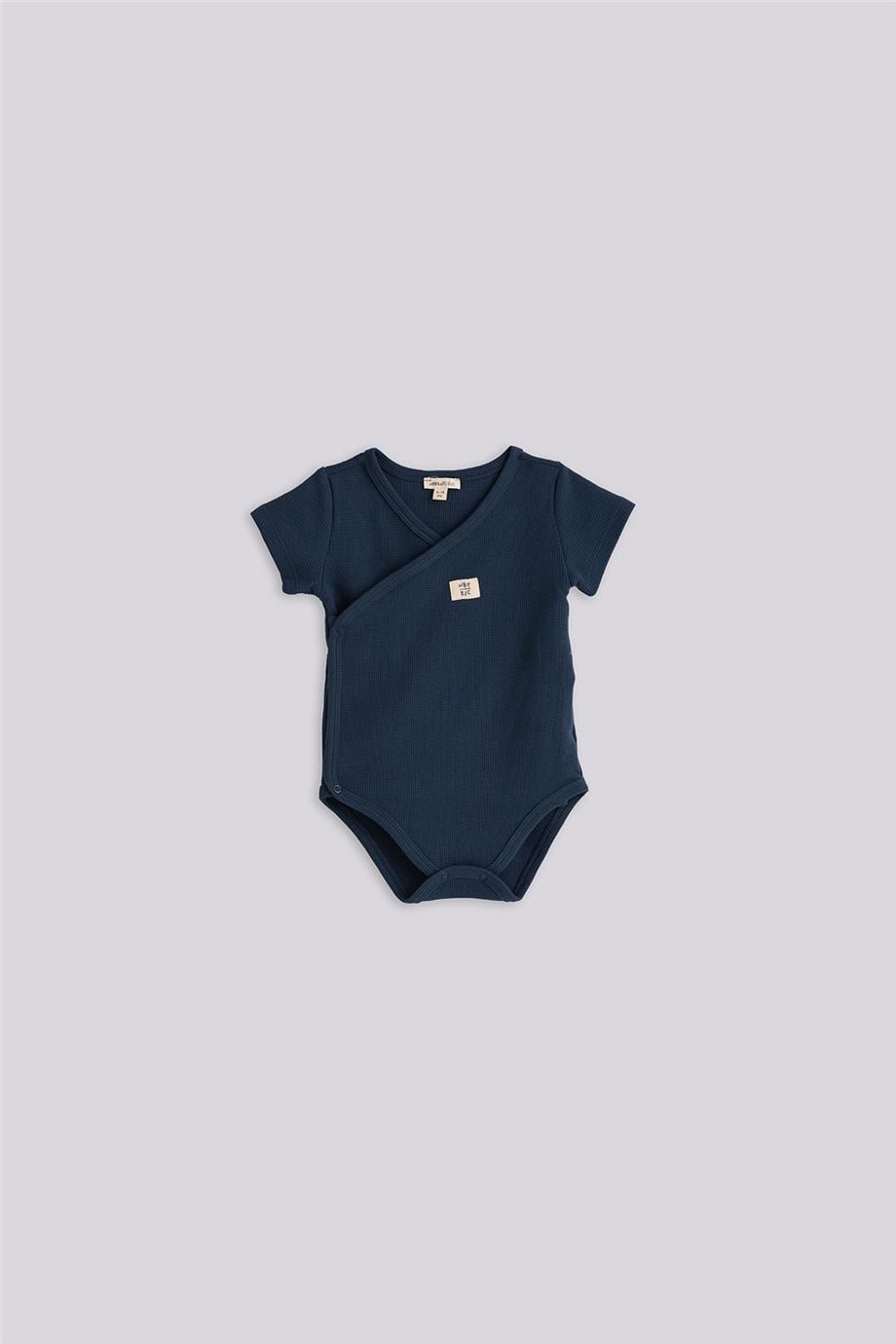 GB Baby Basic Erkek Bebek Lacivert Body ve Şort Takımı görsel 2