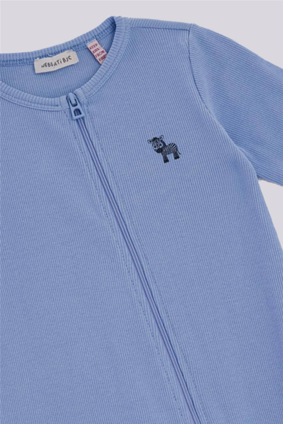 GB Baby Basic Erkek Bebek Mavi Tulum görsel 3