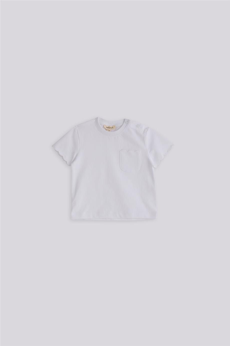 GB Baby Basic Kız Bebek Beyaz Tişört