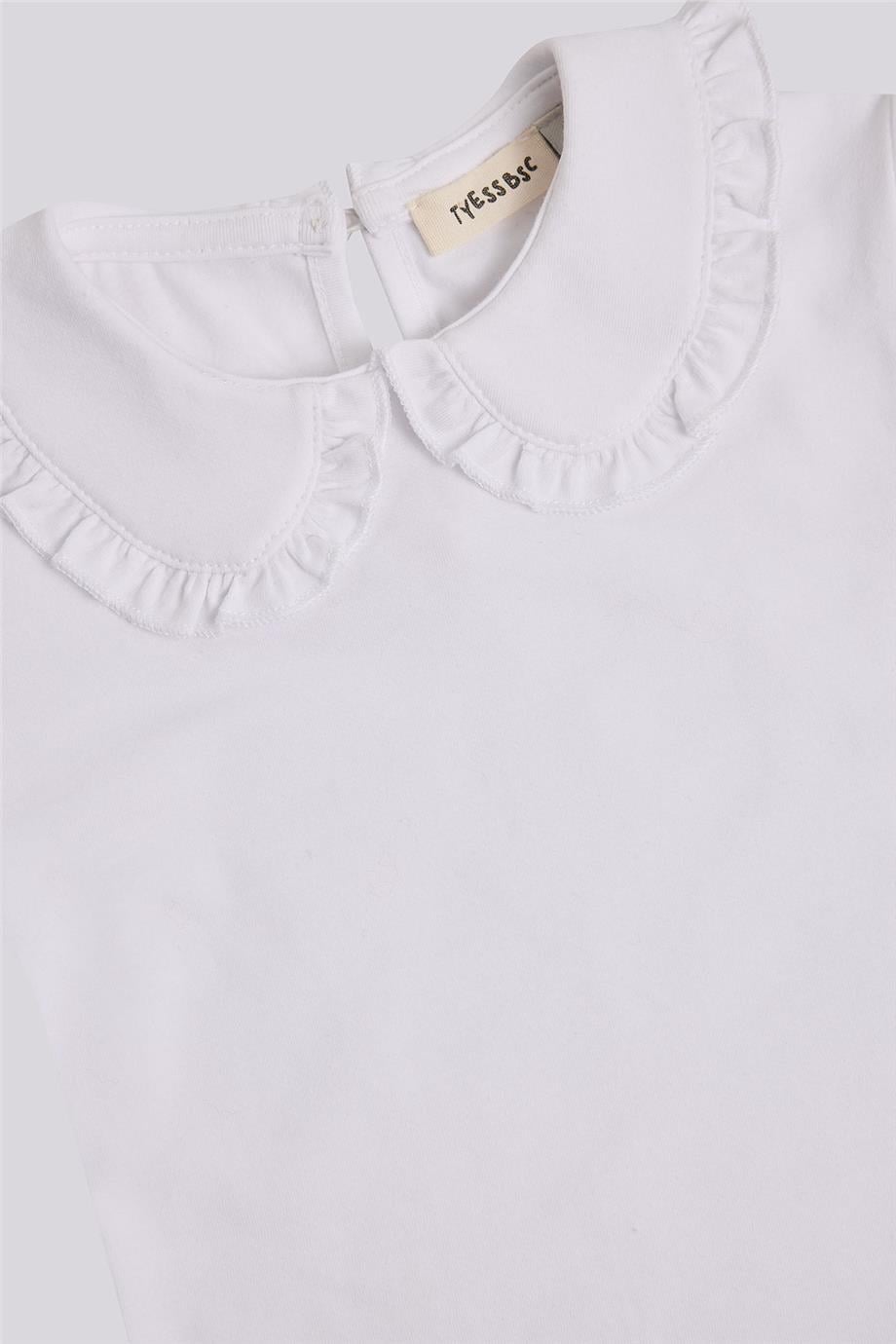 Gb Baby Basic Kız Bebek Beyaz Tişört görsel 3