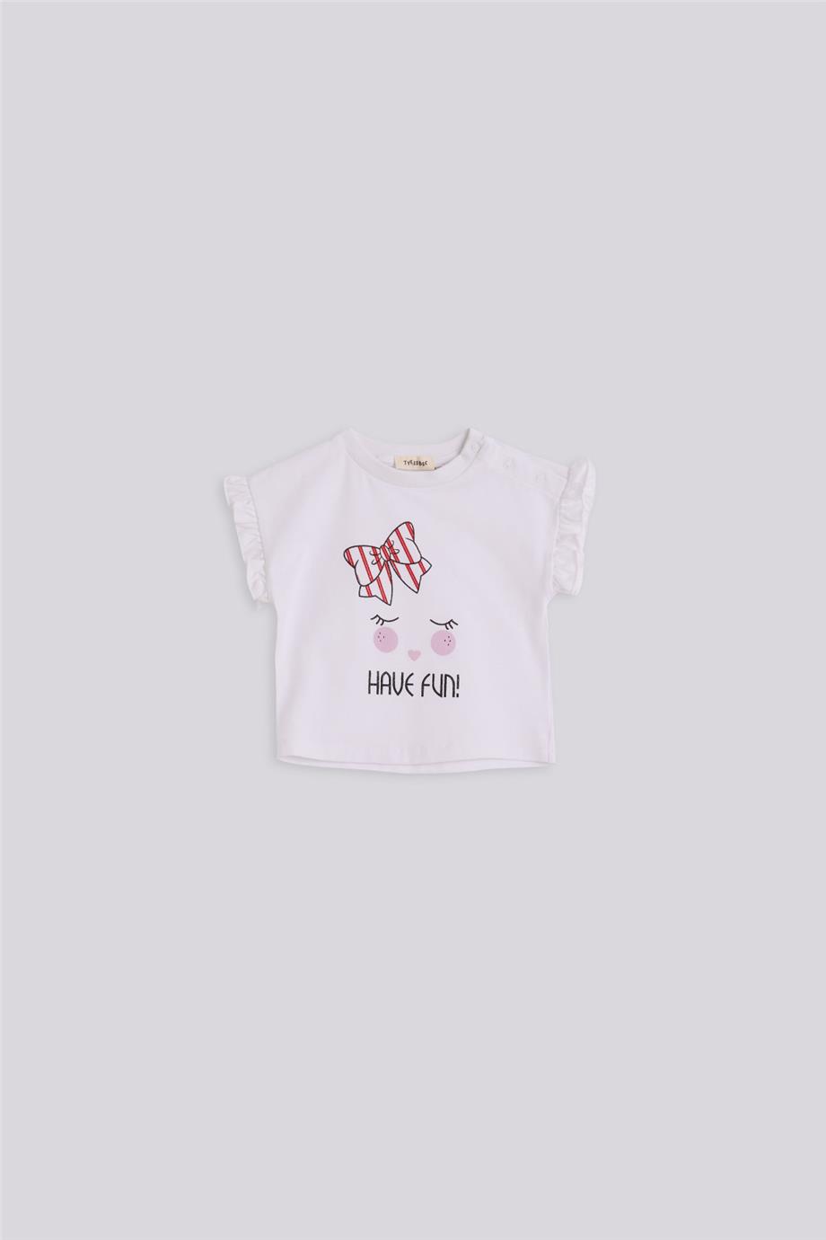 GB Baby Basic Kız Bebek Desenli Şort Takım görsel 2