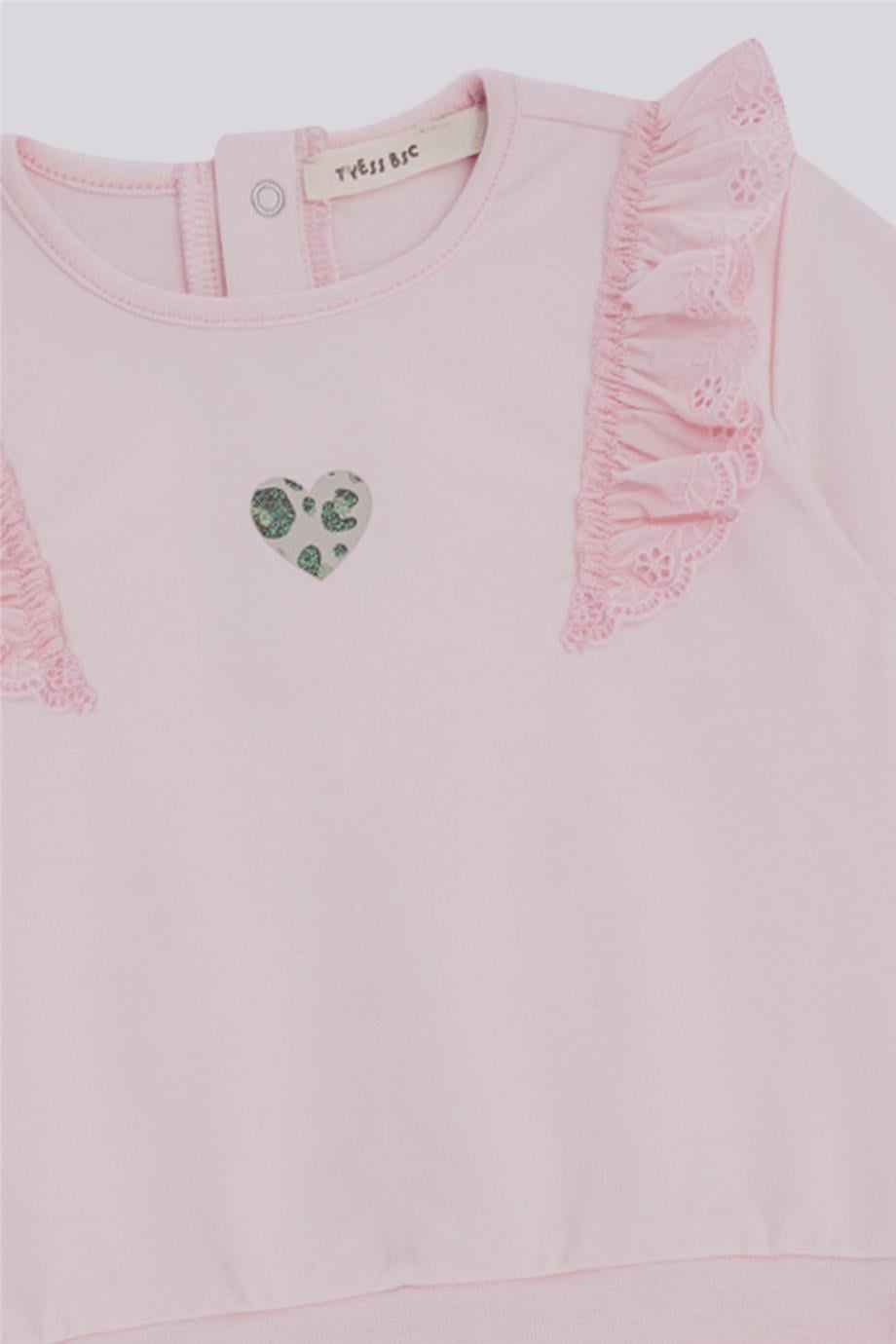 GB Baby Basic Kız Bebek Pembe Eşofman Takım görsel 4