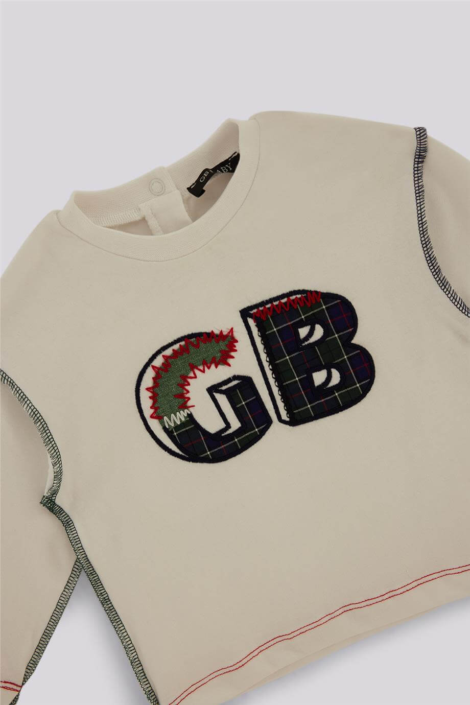 GB Baby Erkek Bebek Beyaz Eşofman Üstü görsel 2