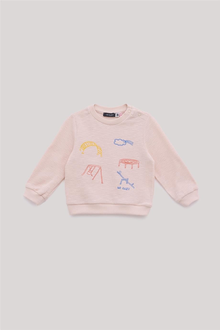 GB Baby Erkek Bebek Ekru Sweatshirt