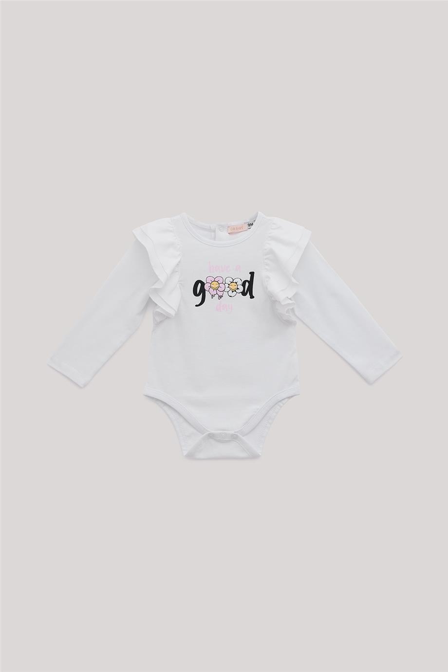 GB Baby Kız Bebek Beyaz Body
