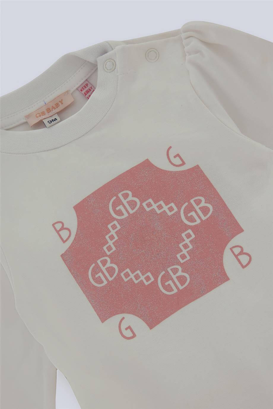 GB Baby Kız Bebek Beyaz Body görsel 2
