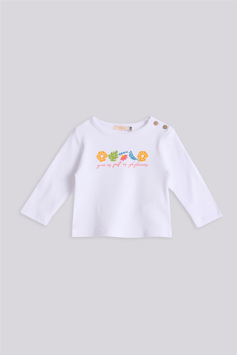 GB Baby Kız Bebek Beyaz Tişört