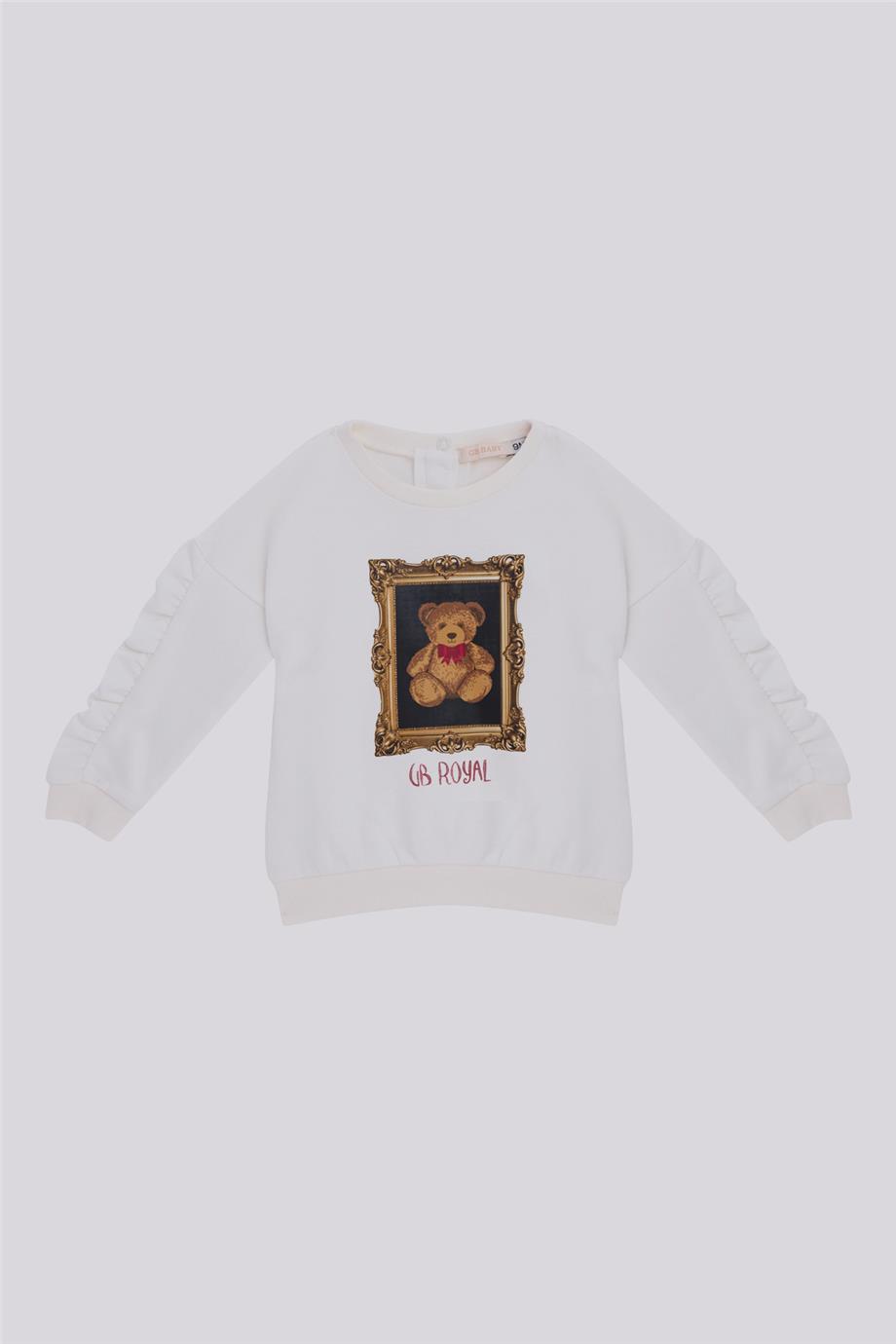 GB Baby Kız Bebek Ekru Sweatshirt