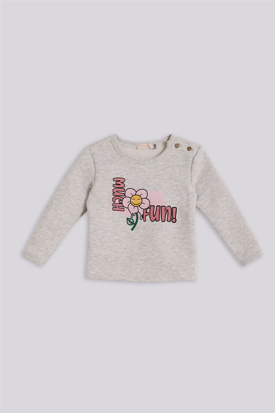 GB Baby Kız Bebek Gri Sweatshirt