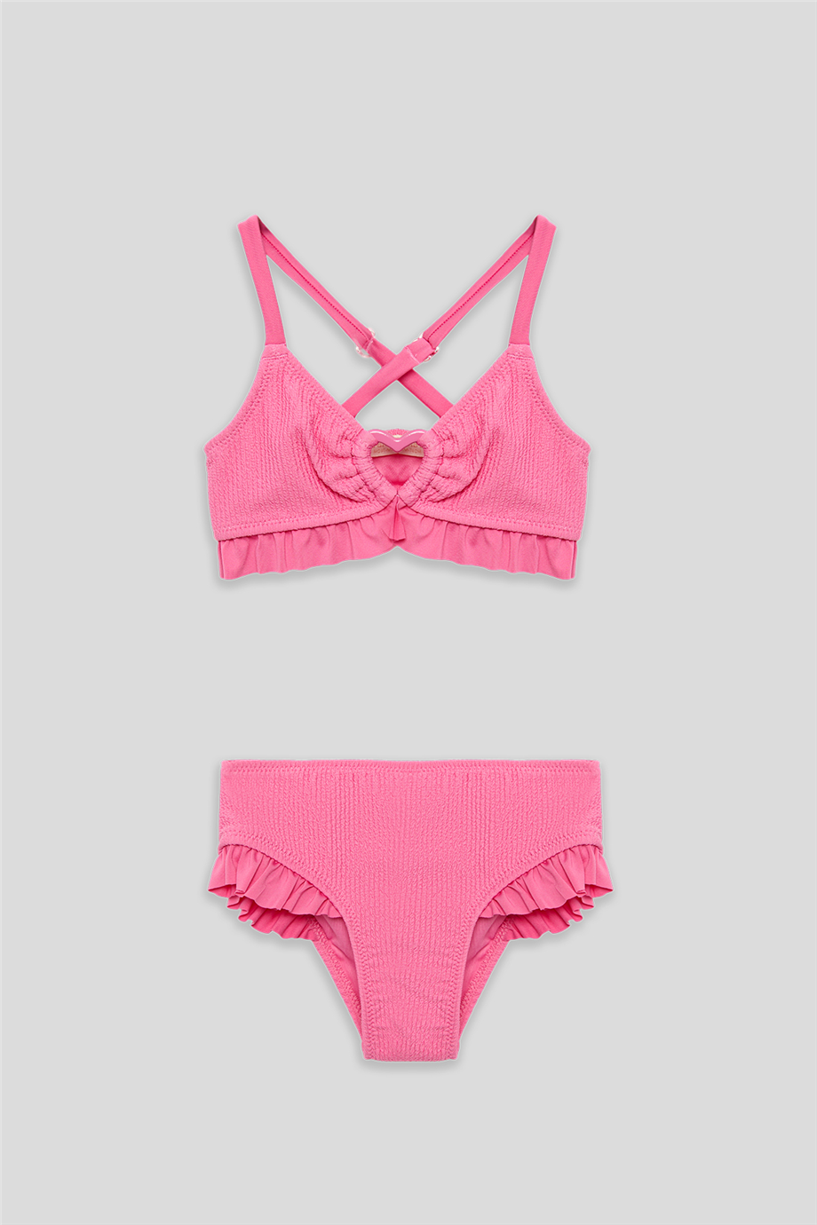 GB Baby Kız Bebek Pembe Büzgülü Paça Bikini