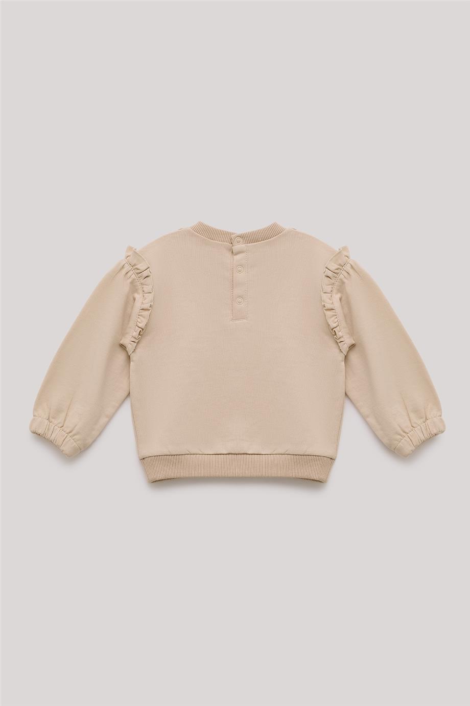 GB Baby Kız Bebek Somon Sweatshirt görsel 5