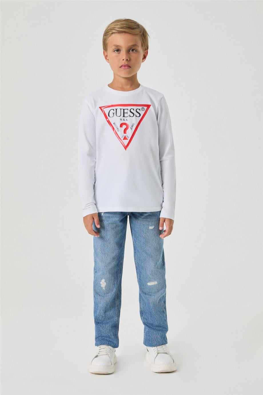 Guess Erkek Çocuk Beyaz Tişört