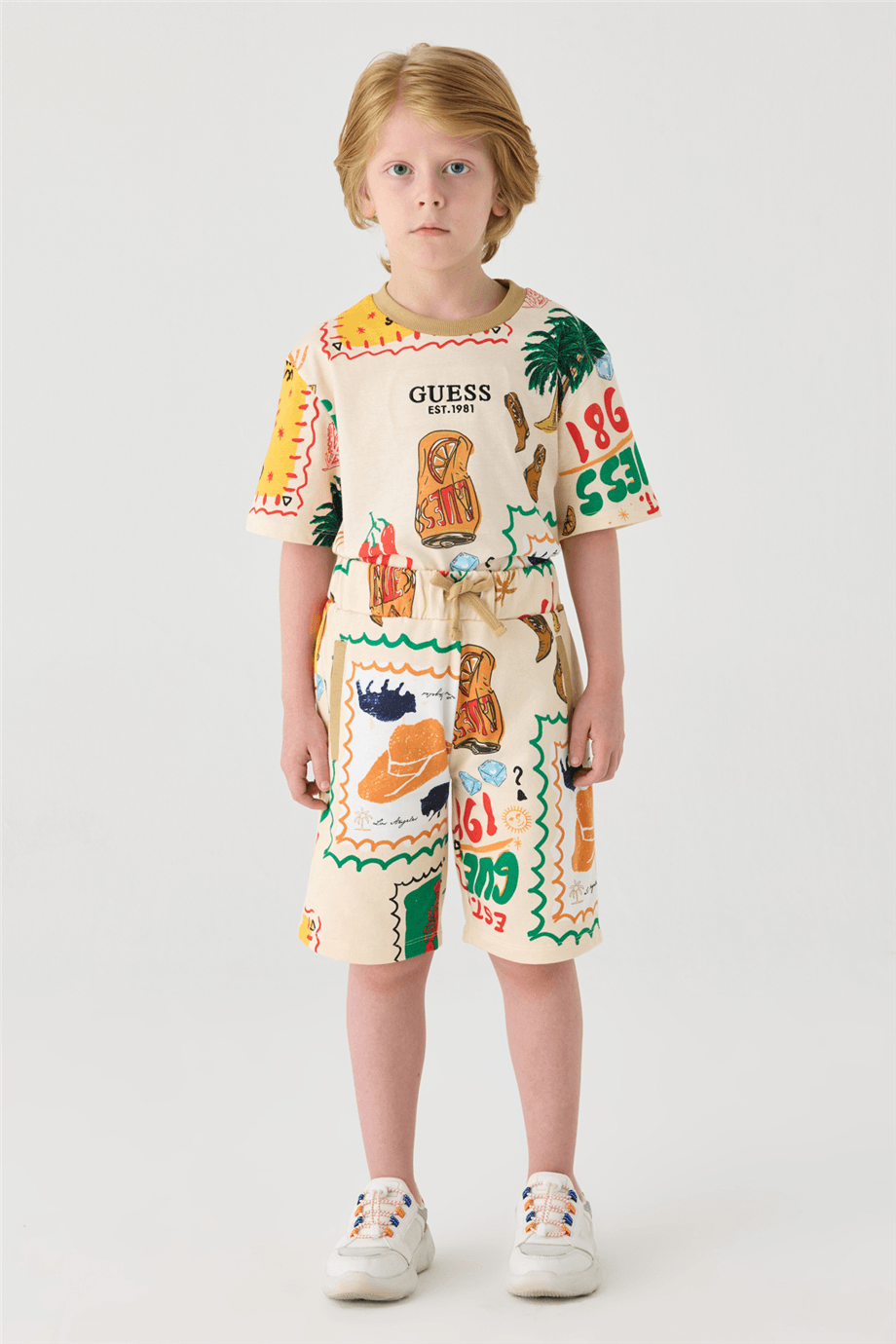 Guess Erkek Çocuk Desenli Şort