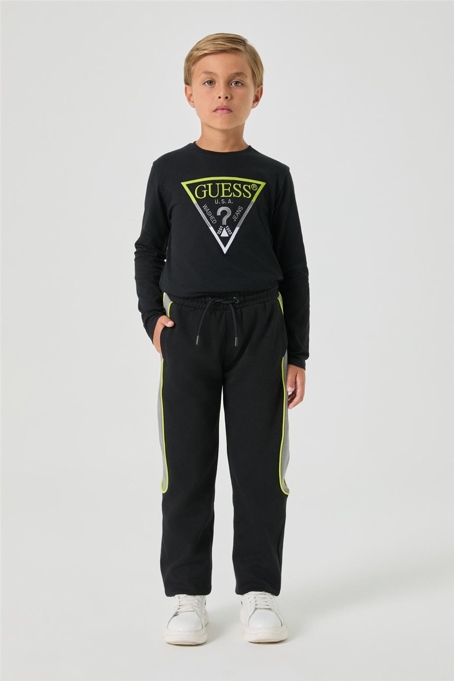 Guess Erkek Çocuk Siyah Eşofman Altı