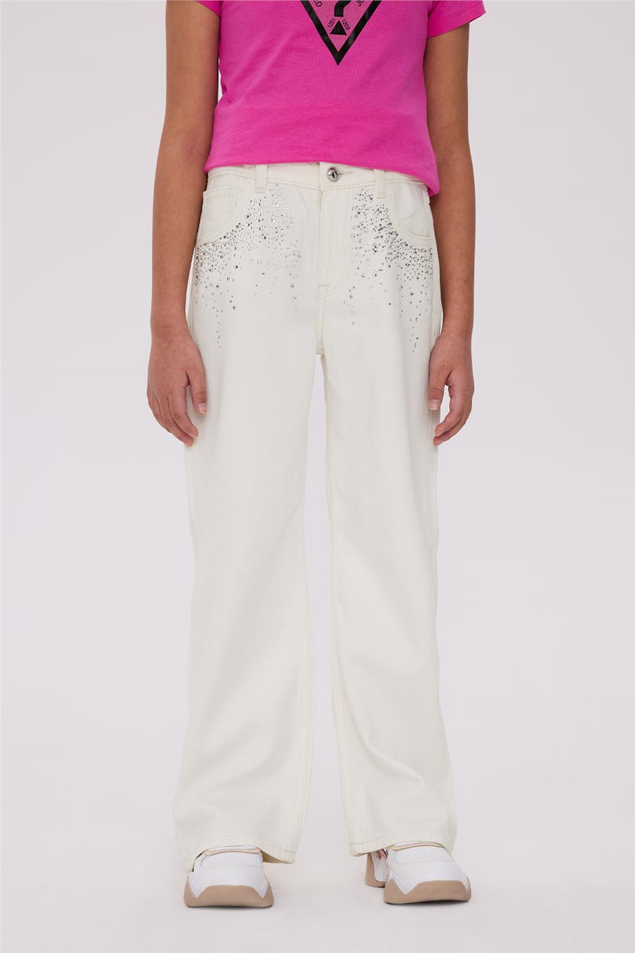 Guess Kız Çocuk Beyaz Pantolon görsel 2