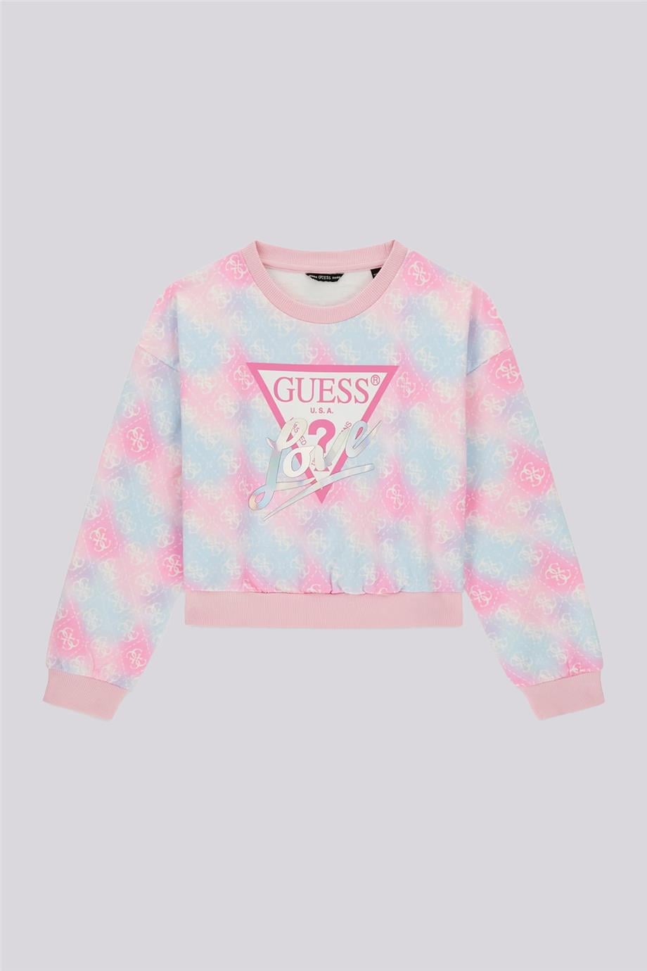 Guess Kız Çocuk Desenli Sweatshirt görsel 5