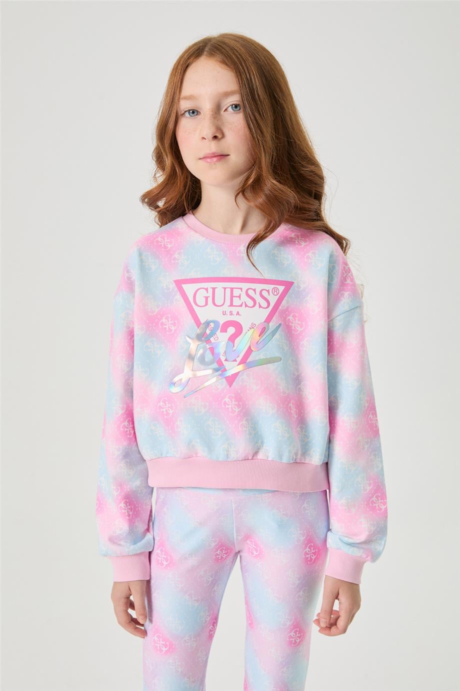 Guess Kız Çocuk Desenli Sweatshirt görsel 2