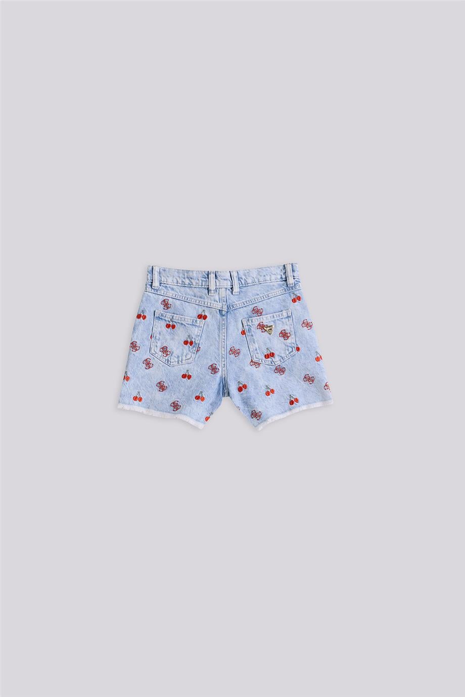 Guess Kız Çocuk Mavi Şort görsel 2