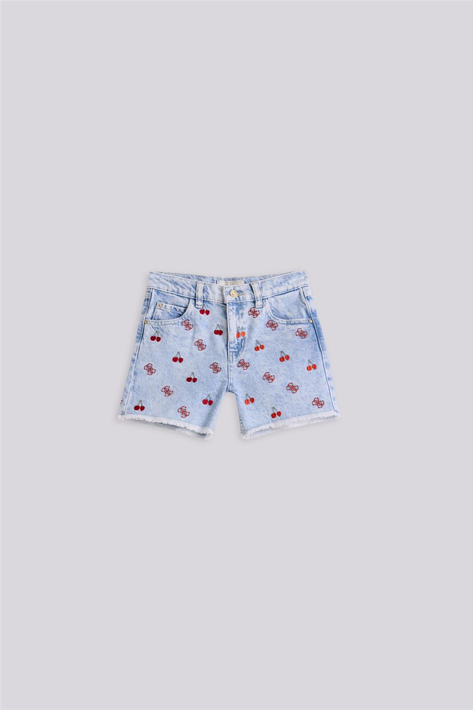 Guess Kız Çocuk Mavi Şort