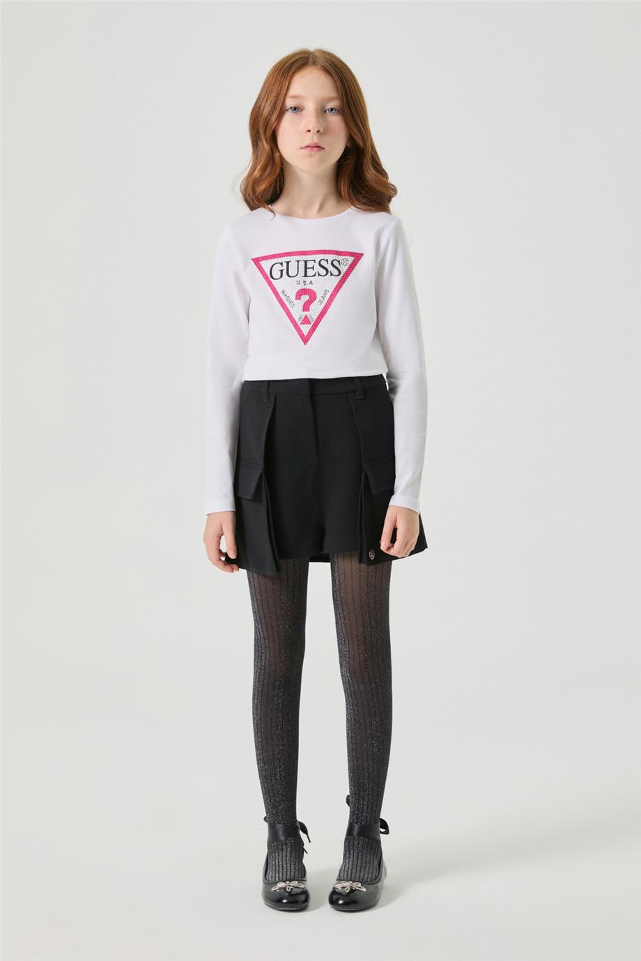 Guess Kız Çocuk Siyah Şort