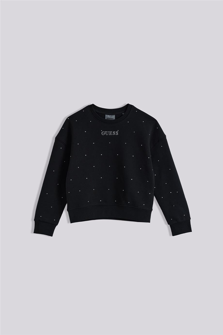 Guess Kız Çocuk Siyah Sweatshirt görsel 5