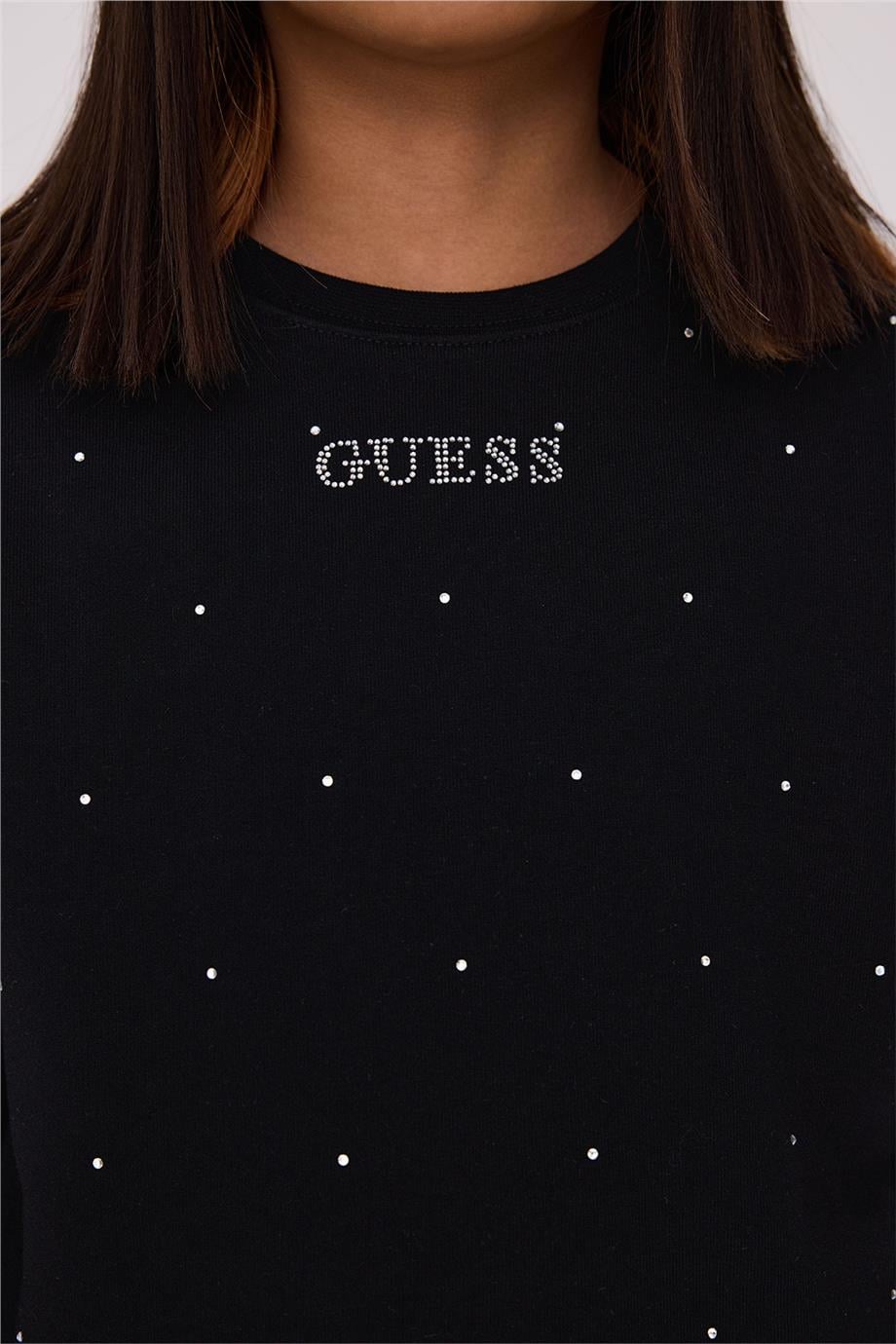 Guess Kız Çocuk Siyah Sweatshirt görsel 3