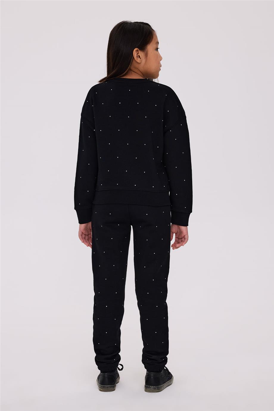 Guess Kız Çocuk Siyah Sweatshirt görsel 4