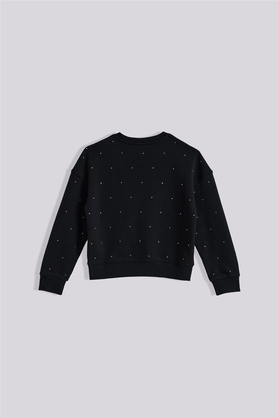 Guess Kız Çocuk Siyah Sweatshirt görsel 6
