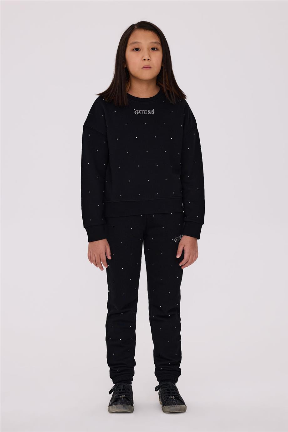 Guess Kız Çocuk Siyah Sweatshirt