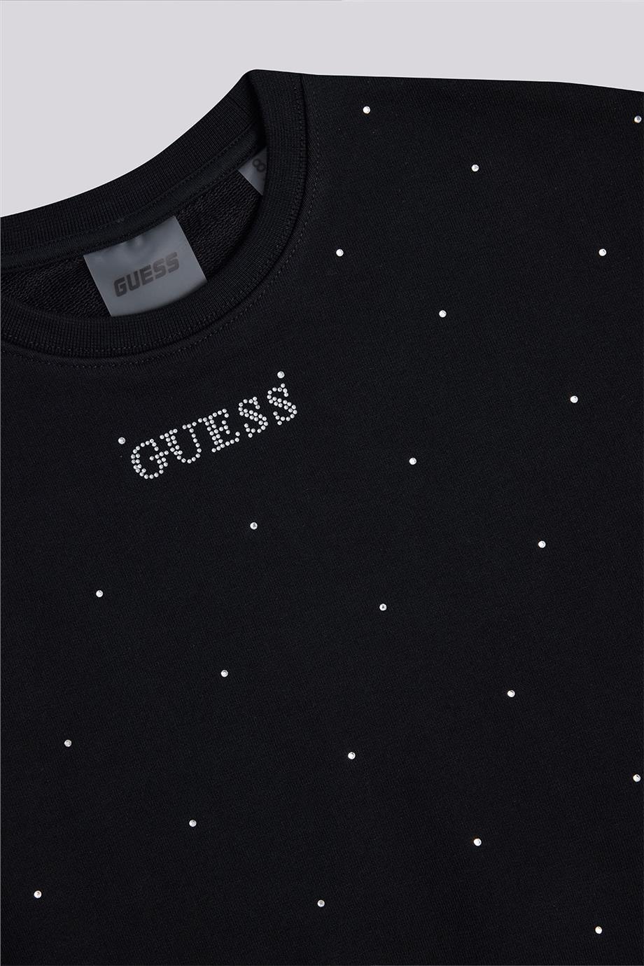 Guess Kız Çocuk Siyah Sweatshirt görsel 7