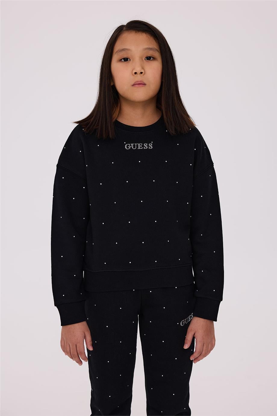 Guess Kız Çocuk Siyah Sweatshirt görsel 2