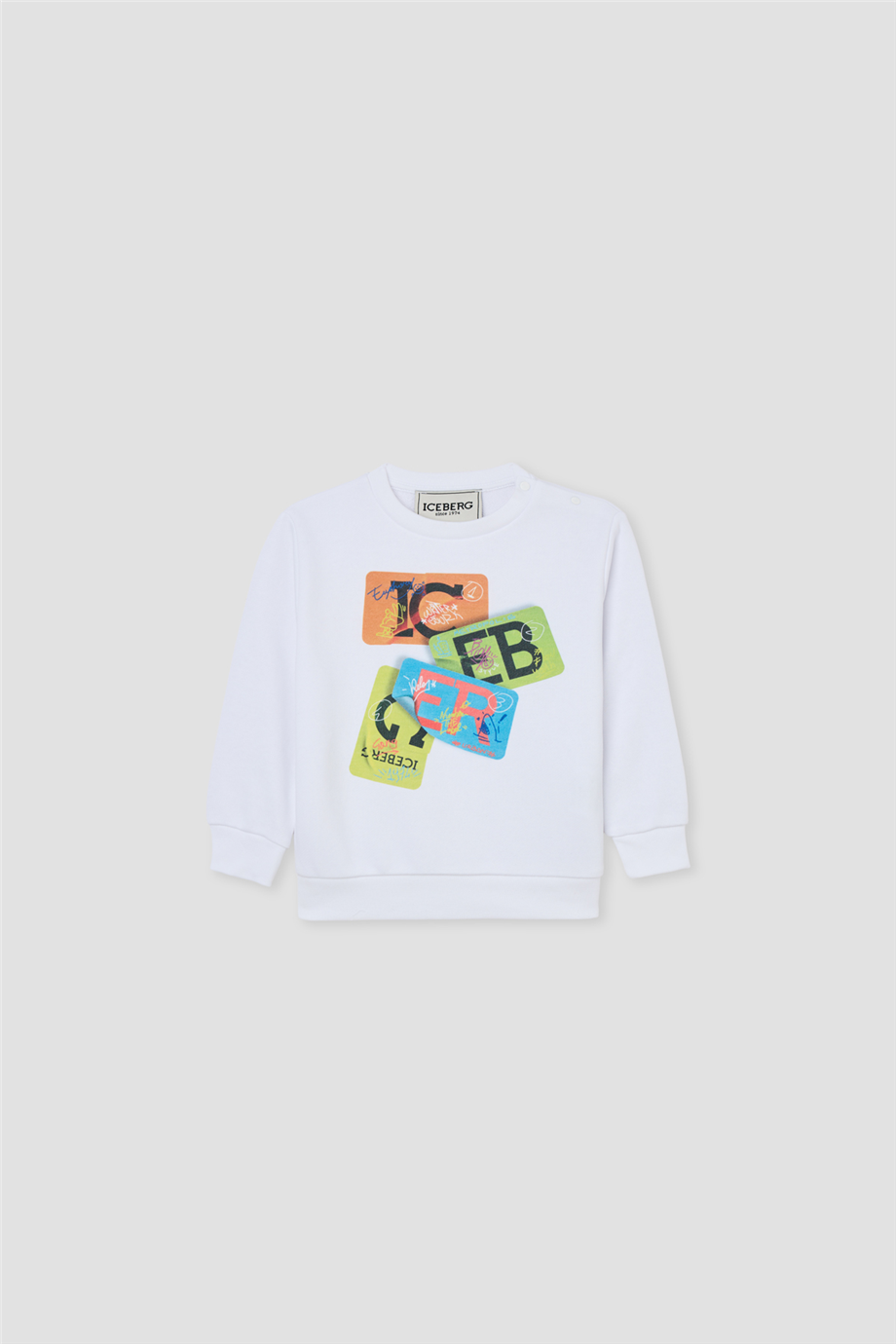 Iceberg Erkek Bebek Beyaz Baskılı Sweatshirt