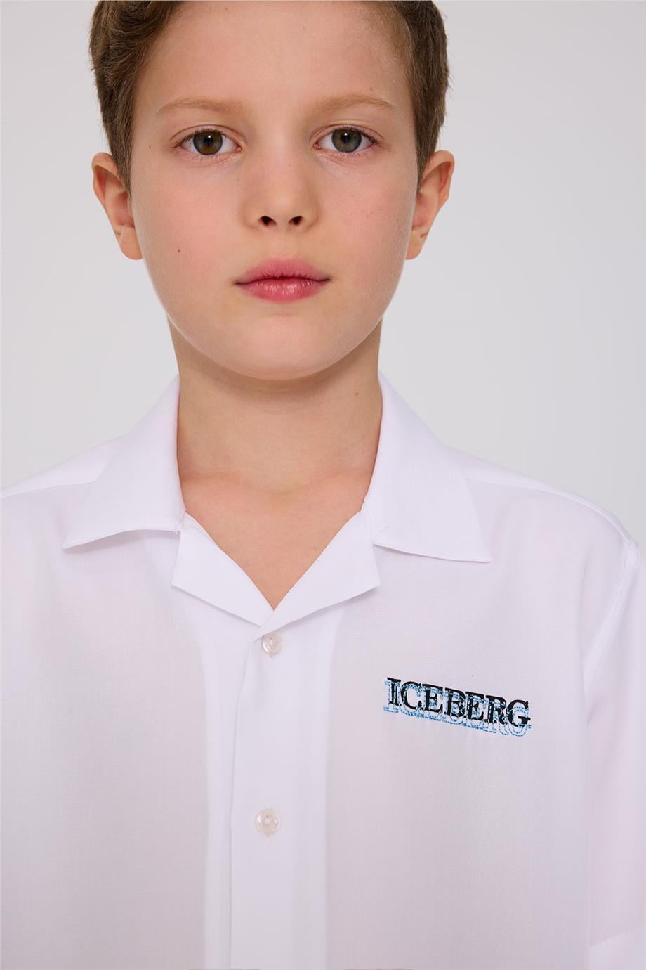 Iceberg Erkek Çocuk Beyaz Gömlek görsel 3
