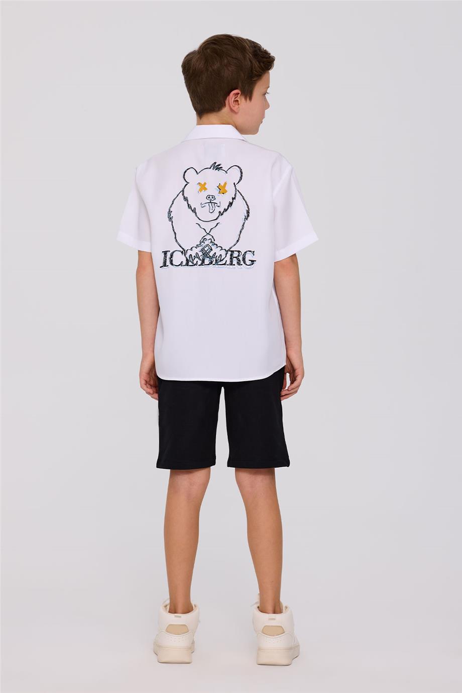 Iceberg Erkek Çocuk Beyaz Gömlek görsel 4