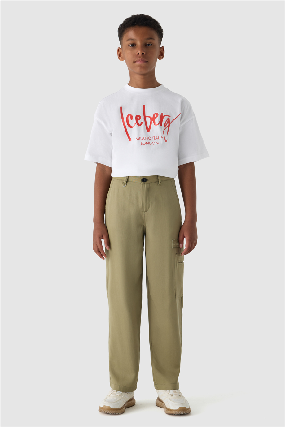 Iceberg Erkek Çocuk Haki Nakışlı Pantolon