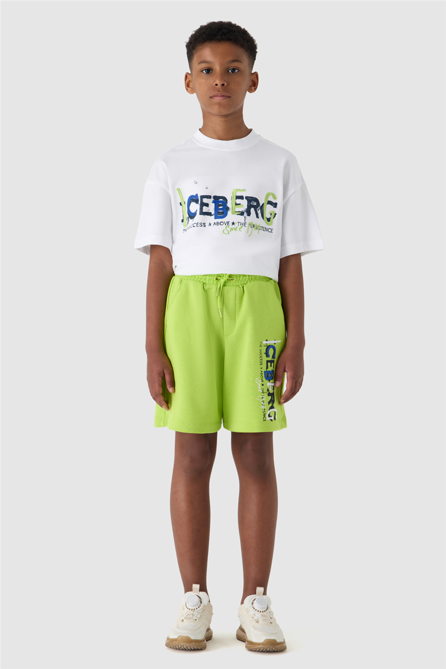 Iceberg Erkek Çocuk Yeşil Baskılı Şort