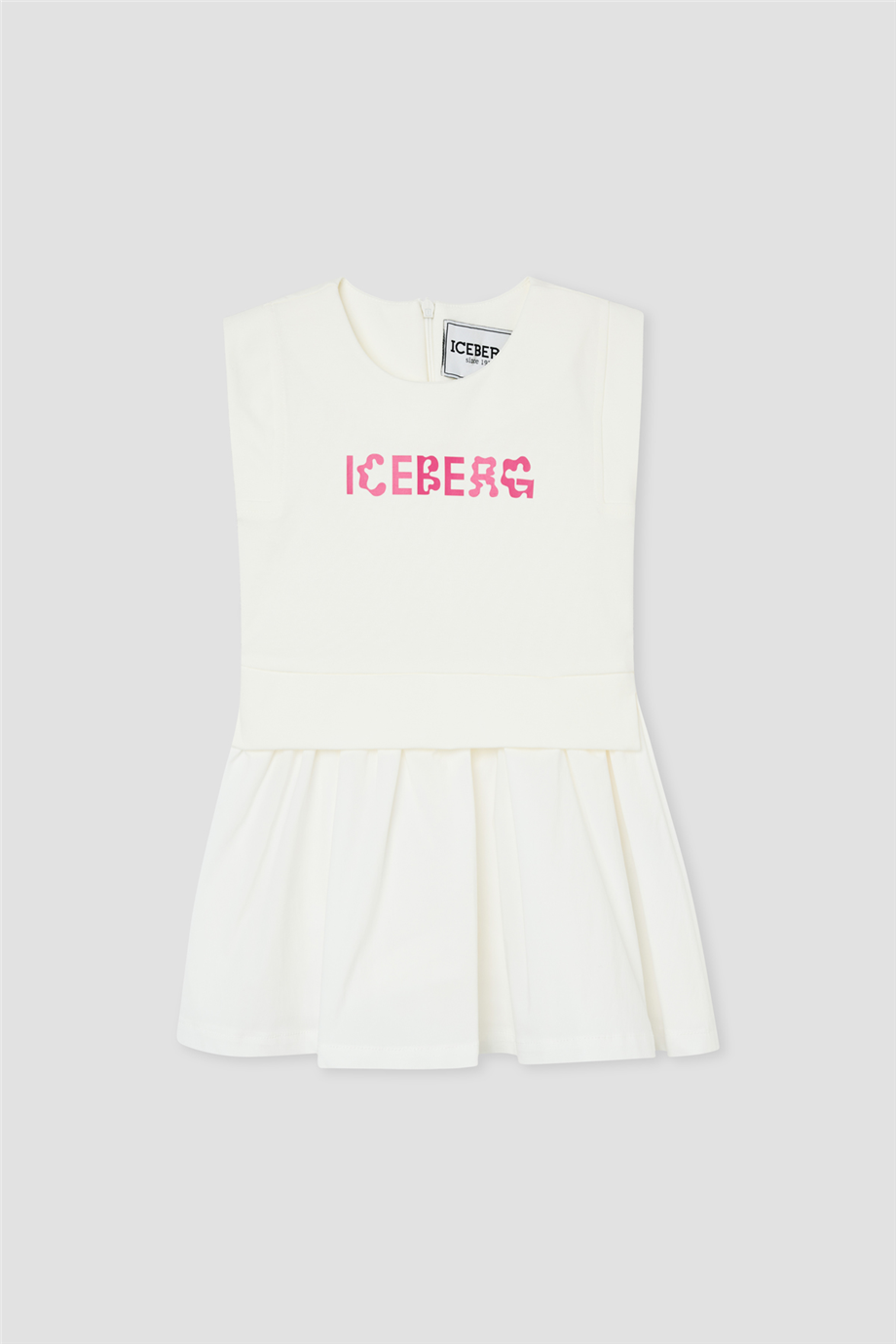 Iceberg Kız Bebek Kırık Beyaz Baskılı Elbise