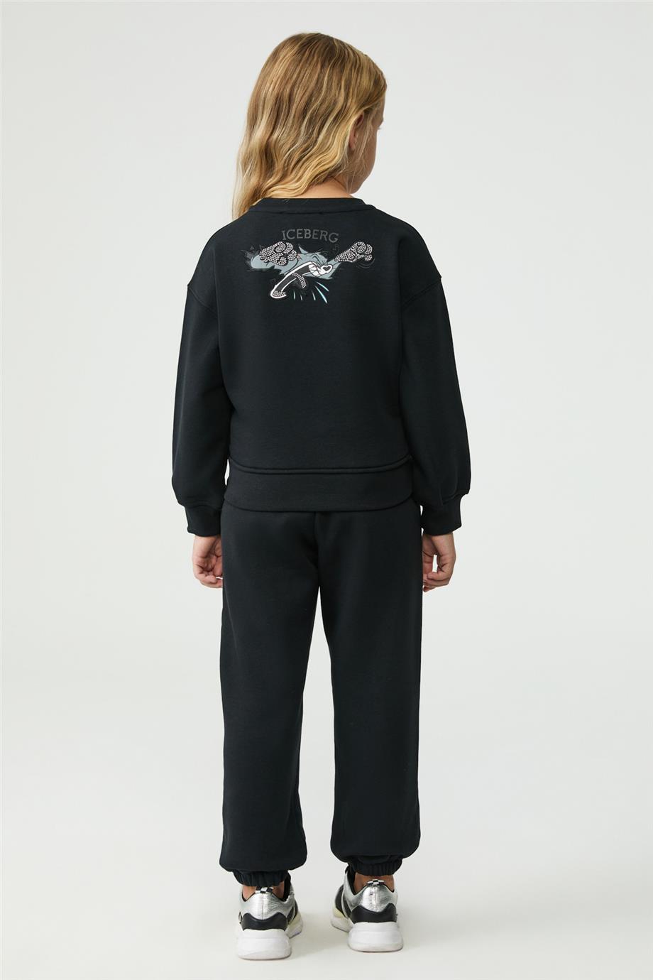 Iceberg Kız Çocuk Siyah Sweatshirt görsel 4