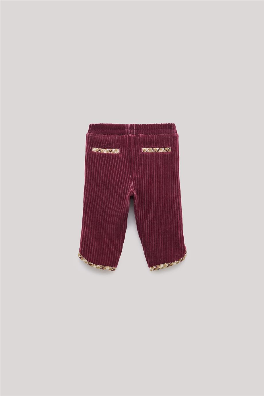 Layette Erkek Bebek Bordo Pantolon görsel 3