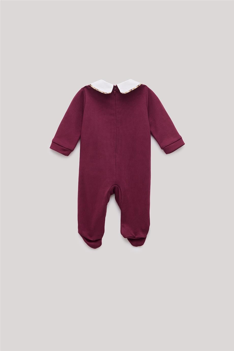 Layette Erkek Bebek Bordo Tulum görsel 3