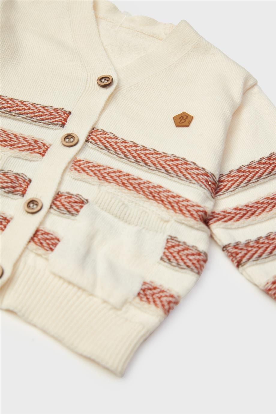 Layette Erkek Bebek Çizgili Hırka görsel 3