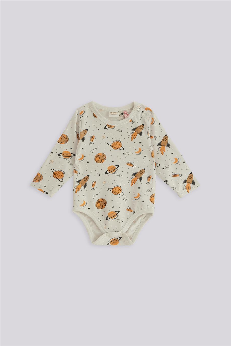Layette Erkek Bebek Desenli Body