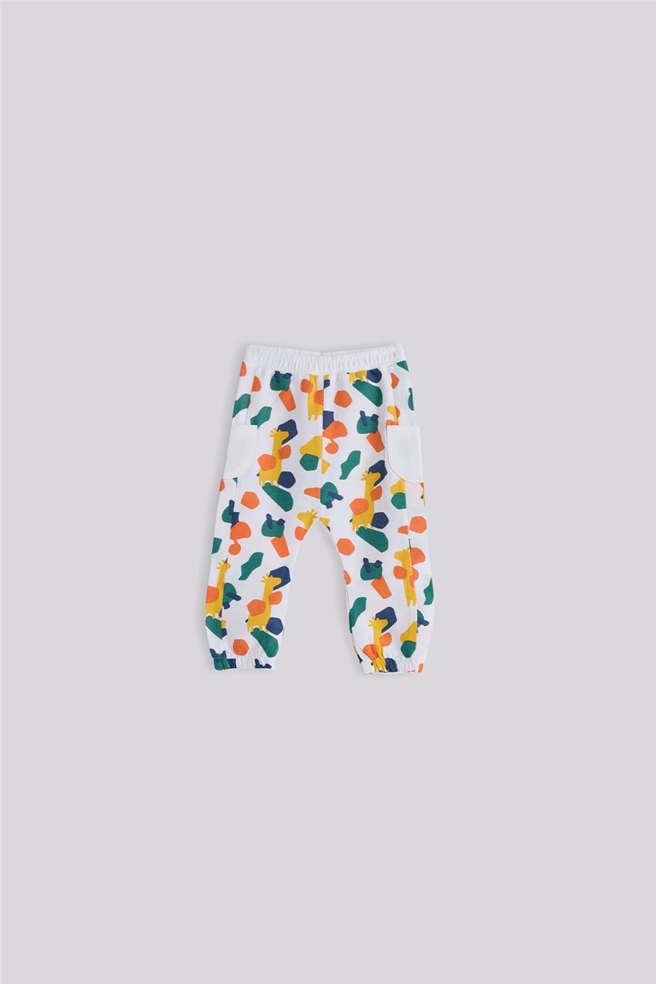 Layette Erkek Bebek Desenli Eşofman Altı