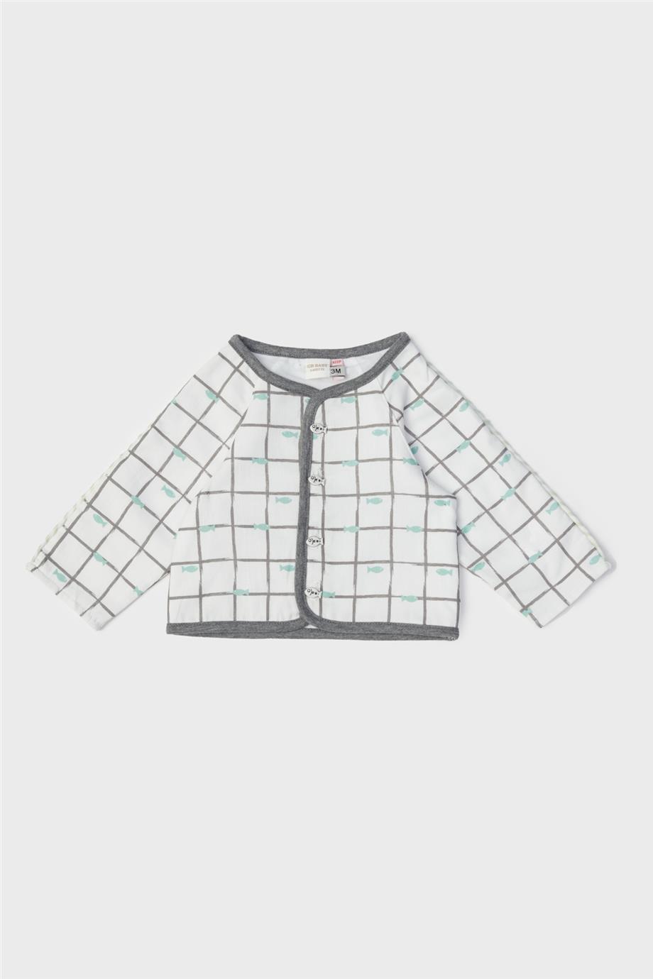 Layette Erkek Bebek Desenli Eşofman Üstü