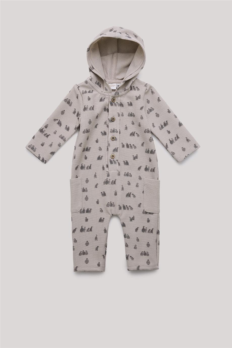 Layette Erkek Bebek Desenli Tulum
