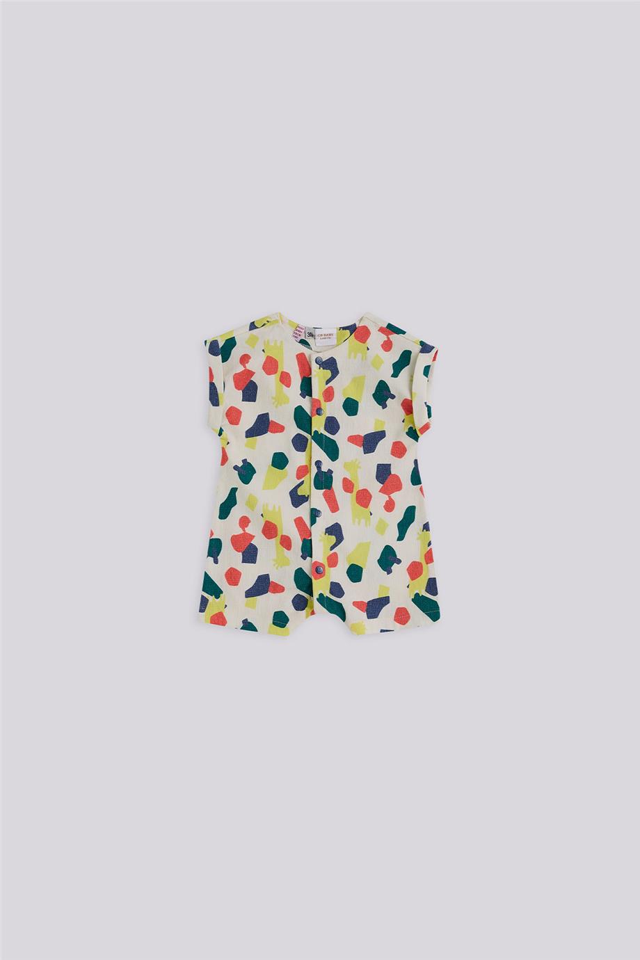 Layette Erkek Bebek Desenli Tulum